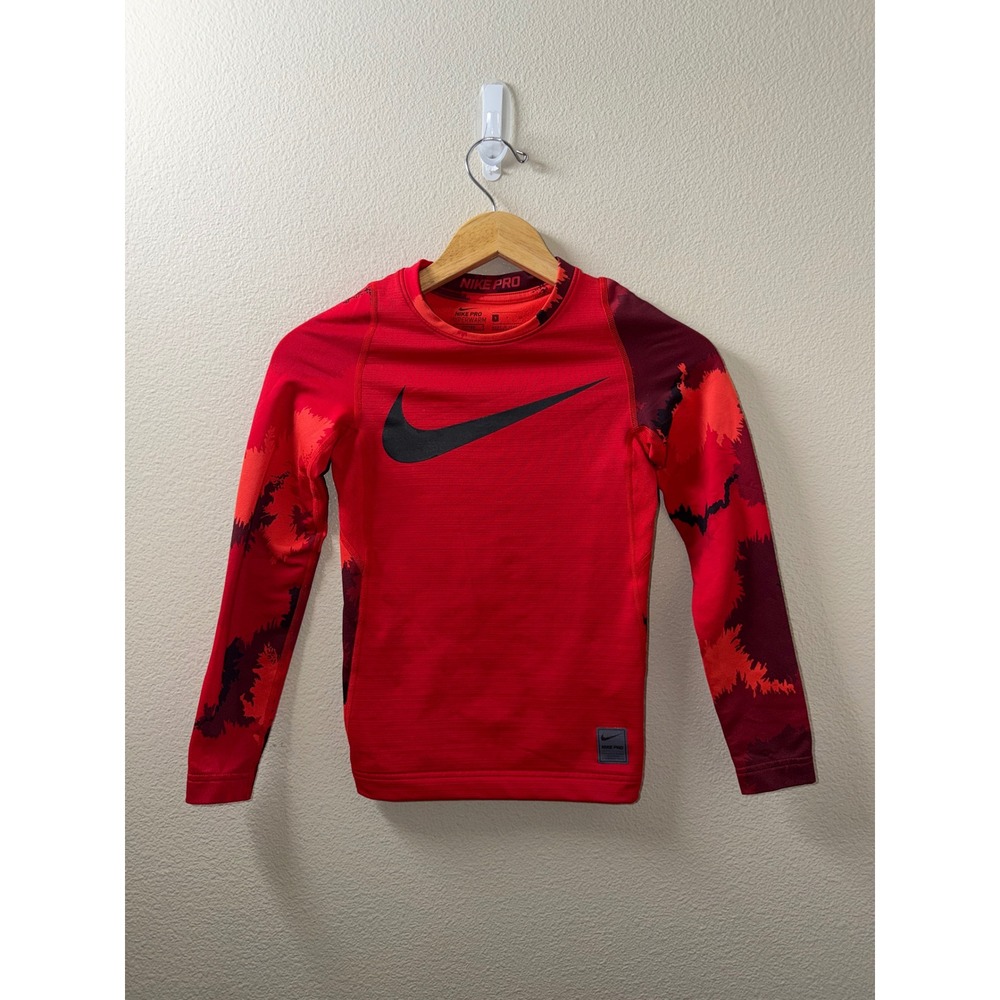 Boys Nike Pro Hyperwarm Long Sleeve Shirt Size Small